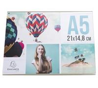 Exacompta - Réf. 85059D - 1 Porte-visuel incliné horizontal A5 - Dimensions Prof 21,5 x larg 6,5 x H 15,5cm - PMMA (acrylique) pour photos, publicités, menus restaurants, hôtels - Cristal