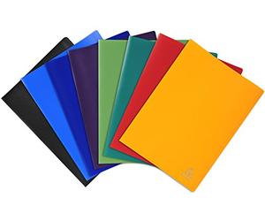 Exacompta - Réf. 85100E - Carton de 8 Protège-documents OPAK - 100 pochettes grainées antireflet - 200 vues - pour format A4 - dim 24 x 32 cm - couverture en polypro souple - 8 couleurs assorties