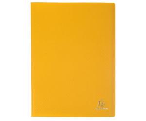 Exacompta - Réf. 85109E - Carton de 8 Protèges-documents OPAK - 100 pochettes grainées antireflet - 200 vues - pour format A4 - dimensions 24 x 32 cm - couverture en polypro souple - couleur jaune