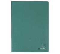 Exacompta - Réf. 8513E - Carton de 25 Protèges-documents OPAK - 10 pochettes grainées antireflet - 20 vues - pour format A4 - dimensions 24 x 32 cm - couverture en polypro souple - couleur vert foncé