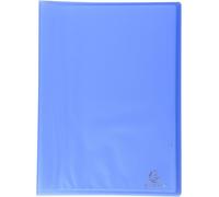 Exacompta - Réf. 85462E - 1 Protège-documents Chromaline - 40 pochettes cristal lisse - 80 vues - pour A4 - dim 24 x 32 cm - couverture en polypro translucide semi-rigide - couleur bleu