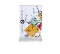 Exacompta - Réf. 85658D - 1 Porte-visuel incliné sur pied aluminium vertical - Dimensions 21 x 30 x 8,5 cm - Porte-menu, carte des vins, affiches, document A5 - en PMMA (acrylique) - Alu/cristal