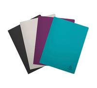 Exacompta - Réf. 85750E - 1 protège-documents semi-rigides en PP recyclé TITANE - 50 pochettes - 100 vues - pour A4 - dim 24 x 32 cm - 4 couleurs aléatoires aubergine, coco, noir ou turquoise