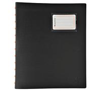 Exacompta - Réf. 86234E - 1 Protège-documents Exactive amovible à anneaux avec 20 pochettes détachables - 40 vues - 5 intercalaires couleur avec porte étiquette - pour A4 - couverture rigide noire