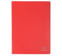 Exacompta 20x Protège-documents en PP 5/10e pochettes 40 vues A4 Rouge 8825E