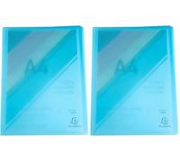 Exacompta - Réf. 88270E - 1 Protège-documents Chromaline Pastel - 20 pochettes cristal lisse - 40 vues - pour A4 - dim 24 x 32 cm - couverture en polypro recyclé translucide - 5 couleurs aléatoires
