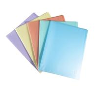 Exacompta - Réf. 88370E - Paquet de 5 protège-documents Chromaline Pastel - 30 pochettes cristal - 60 vues - pour A4 - dim 24 x 32 cm - couverture en polypro recyclé translucide - 5 couleurs assorties