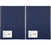 Exacompta - Réf. 884572E - 1 Protège-documents Forever - 40 pochettes cristal lisse - 80 vues - pour A4 - dim 24 x 32 cm - couverture en polypro recyclé rigide - aspect mat - couleur bleu (Lot de 2)