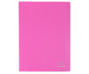 Exacompta - Réf. 88827E - Carton de 8 Protèges-documents OPAK - 80 pochettes cristal lisse - 160 vues - pour format A4 - dimensions 24 x 32 cm - couverture en polypro semi-rigide - couleur rose