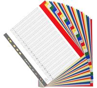Intercalaires imprimés numériques PP couleurs 12/100e - 31 positions - A4+ - Assorties vives