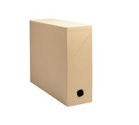 Exacompta - Réf. 89602E - 1 Boîte de transfert Office By Me - Dos 90mm - œillet de préhension or - dimensions 25,5 x 9 x 34 cm - étiquette adhésive fournie - couleur beige - livrée montée