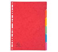 Exacompta 50x Intercalaires 400g 6 positions A4 Couleurs assorties 89H