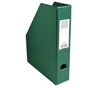Exacompta - Réf. 90153E - 1 Porte-revues en carton extra rigide recouvert de plastique livré à plat - Dos de 7 cm - Dimensions 23 x 31 cm - Pour documents au format A4 - Coloris vert foncé