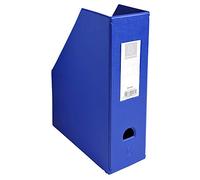 Exacompta - Réf. 90162E - 1 Porte-revues en carton extra rigide recouvert de plastique livré à plat - Dos de 10 cm - Dimensions 25 x 31 cm - Pour format A4 - Coloris bleu foncé