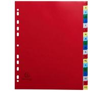 Exacompta 20x Intercalaires imprimés PP 20 pos A4+ Assorties vives 90E
