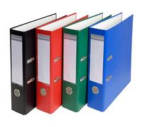 Exacompta Carton de 20 classeurs à levier PP 918400B A4 Dos 75 mm - Couleurs assorties