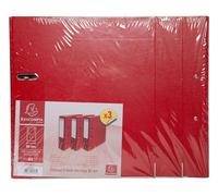 Exacompta - Réf. 918403SE - Carton de 4 lots de 3 classeurs à levier - Dos 80mm - Format à classer A4 - Extérieur en polypropylène / intérieur en papier - Rouge