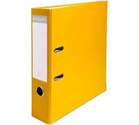 Exacompta Classeur à levier polypropylène 918404B Dos 75 mm Mécanique 80 mm Jaune Lot 20