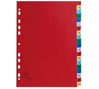 Exacompta 20x Intercalaires imprimés PP couleurs 12/100 AZ A4 assort 94E