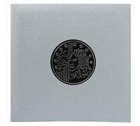 Exacompta - Réf. 96000E - 1 classeur pour collection de pièces de monnaie + 5 feuilles 43 cases (soit 215 compartiments) recharge réf.96006E - Format : 24,5x25cm - Couverture toile - gris métallisé