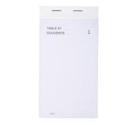 Exacompta - Réf. 96201E - Paquet de 10 blocs Maître d'Hôtel - Carnet de commande pour restaurants - 50 feuillets blancs autocopiants en 2 exemplaires numérotés - Format vertical 8 x 15 cm
