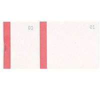 Exacompta - Réf. 96304E - Paquet de 10 blocs vendeurs 100 feuillets numérotés de 1 à 100 - 2 coupons 1 détachable - Pour kermesse, loterie, tombola - Format 6,6 x 13,5 cm - bande couleur - Rouge