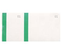 Exacompta - Réf. 96305E -Carton de 50 blocs vendeurs 100 feuillets numérotés de 1 à 100-2 coupons 1 détachable - Pour kermesse, loterie, tombola - Format 6,6 x 13,5 cm - bande couleur - Vert