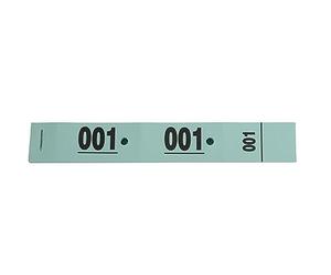 Exacompta - Réf. 96607E - Paquet de 20 carnets de 50 tickets vestiaires numérotés de 1 à 1000 - 3 coupons détachables perforés 2 trous pour mise sur cintres - Format 20 x 3 cm - Vert