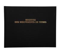 EXACOMPTA Registre 24x32cm - Mouvements de titres 100 pages - Noir