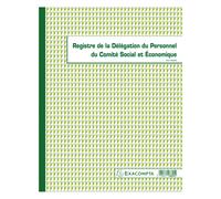 Exacompta Registre délégation du Personnel du CSE, piqûre 32 X 24 cm - 30 pages