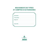 EXACOMPTA Registre des mouvements de titre, liste des actionnaires, 58 feuillets - Noir