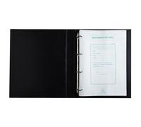 EXACOMPTA Reliure registre 32x26cm 4 anneaux avec recharge de 100 feuillets imprimés - Mouvements de titres - Noir
