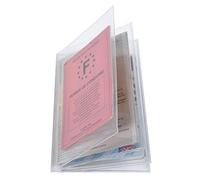 Exacompta Étui multi-cartes 4 volets PVC lisse 20/100e Cristal – Sachet de 10
