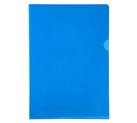 EXACOMPTA Sachet de 10 pochettes coin PVC lisse haute résistance 13/100e - A4 - Bleu