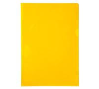 Chemise coin plastique Exacompta A4 PVC 13/100e transparente - Paquet de 10 - Jaune