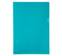 Chemise coin plastique Exacompta A4 PVC 13/100e transparente coloris vert - Paquet de 10
