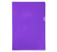 EXACOMPTA Sachet de 10 pochettes coin PVC lisse haute résistance 13/100e - A4 - Violet