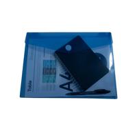 Sachet de 5 pochettes-enveloppes polypropylène - A4 - Couleurs assorties