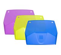 EXACOMPTA Set de 3 trieurs muraux horizontaux 1 compartiment Crystal - Couleurs assorties