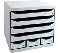 Exacompta Set de tiroirs de bureau Store-Box 7 tiroirs Gris clair Gris G