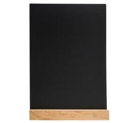 Exacompta Support ardoise vertical A4 Réf. 84240D porte‑menu double‑face socle bois noir