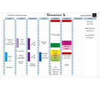 Exacompta Tableau planning hebdomadaire effaçable à sec magnétique 59,2 x 90,2 cm
