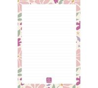 Exacompta - To Do List Paloma 50 feuilles lignés 15x21cm Fleurs | Bloc encollé, Feuilles détachables, Fabriqué en France