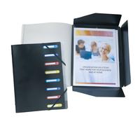 Trieur polypropylène 3 rabats 8 compartiments OPAK - Noir