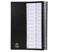 Trieur à onglets cavaliers 26 compartiments Alphanumériques - A4 - Noir