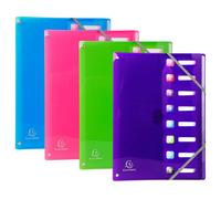 EXACOMPTA Trieur extensible en polypropylène 8 compartiments IDERAMA PP - A4 - Couleurs assorties