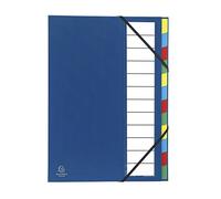 EXACOMPTA Trieur Harmonika, PP, 12 compartiments, bleu