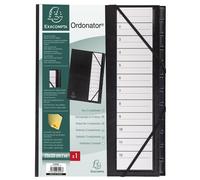 Trieur rigide Exacompta Ordonator numérique 12 divisiosn noir