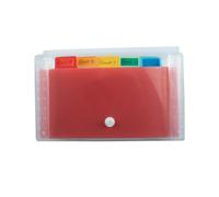 Exacompta Trieur valisette plastique 55498E – 6 compartiments à soufflet – incolore