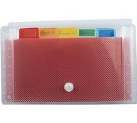 Exacompta Trieur valisette plastique 55498E – 6 compartiments à soufflet – incolore